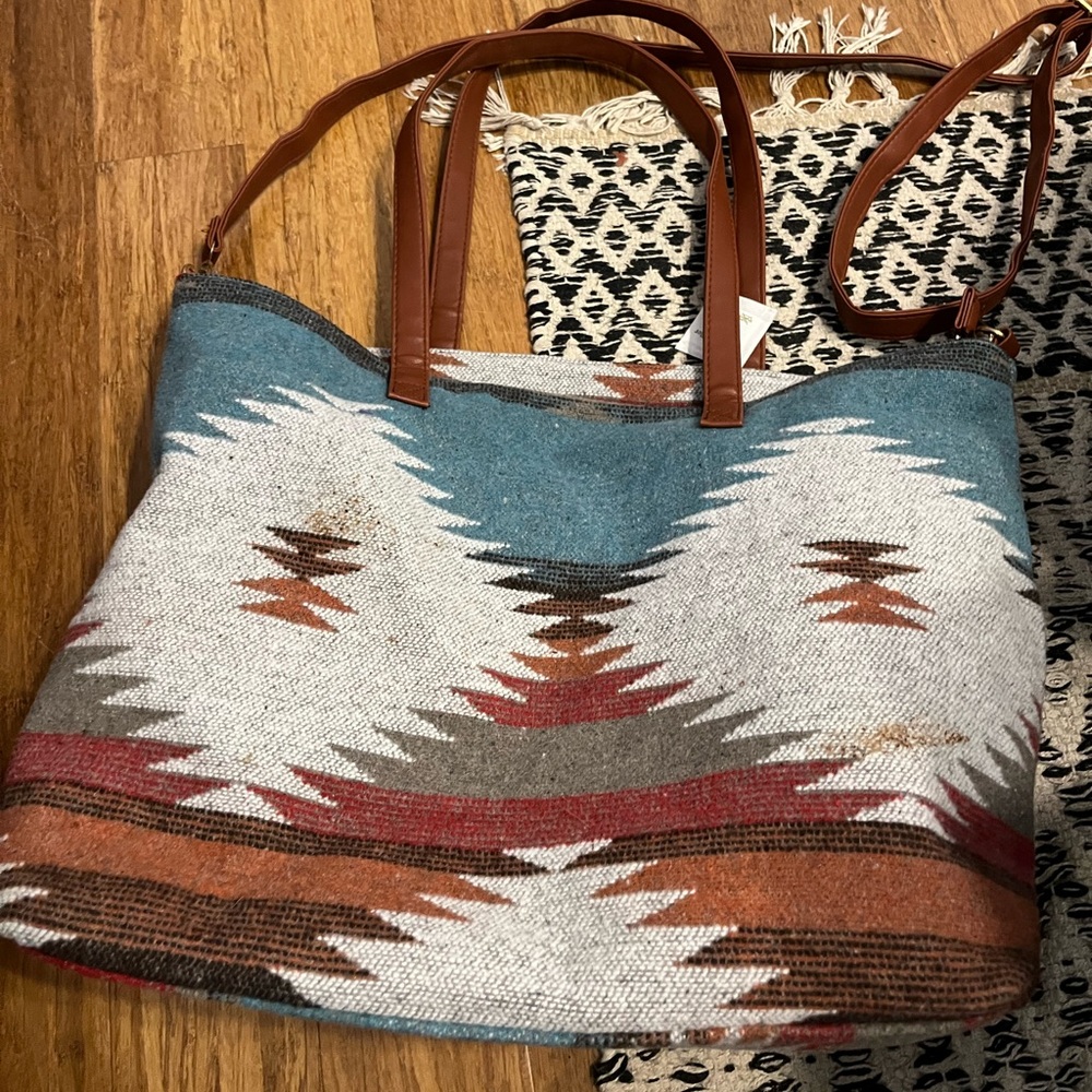Aztec crossbody travel bag